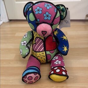 Build a Bear Workshop Romero Britto Stuffed Animal Bear NWT